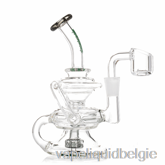 Vape België Ooze Rip Tide Mini Recycler Dab Rig Middernachtgolf (helder / Zwart)